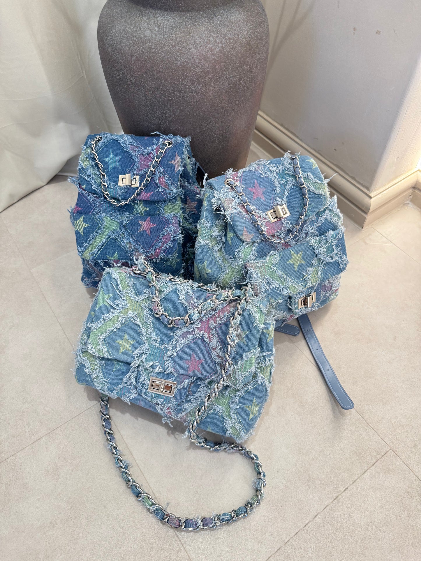 OLIVIA Star Denim Backpack