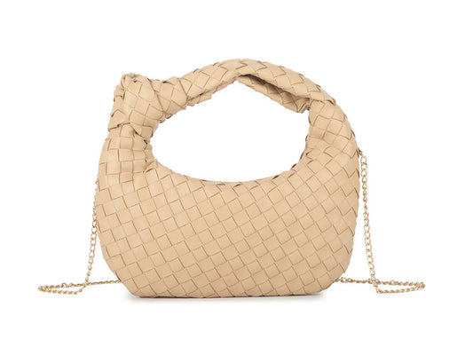 AVA Woven Knot Clutch Bag