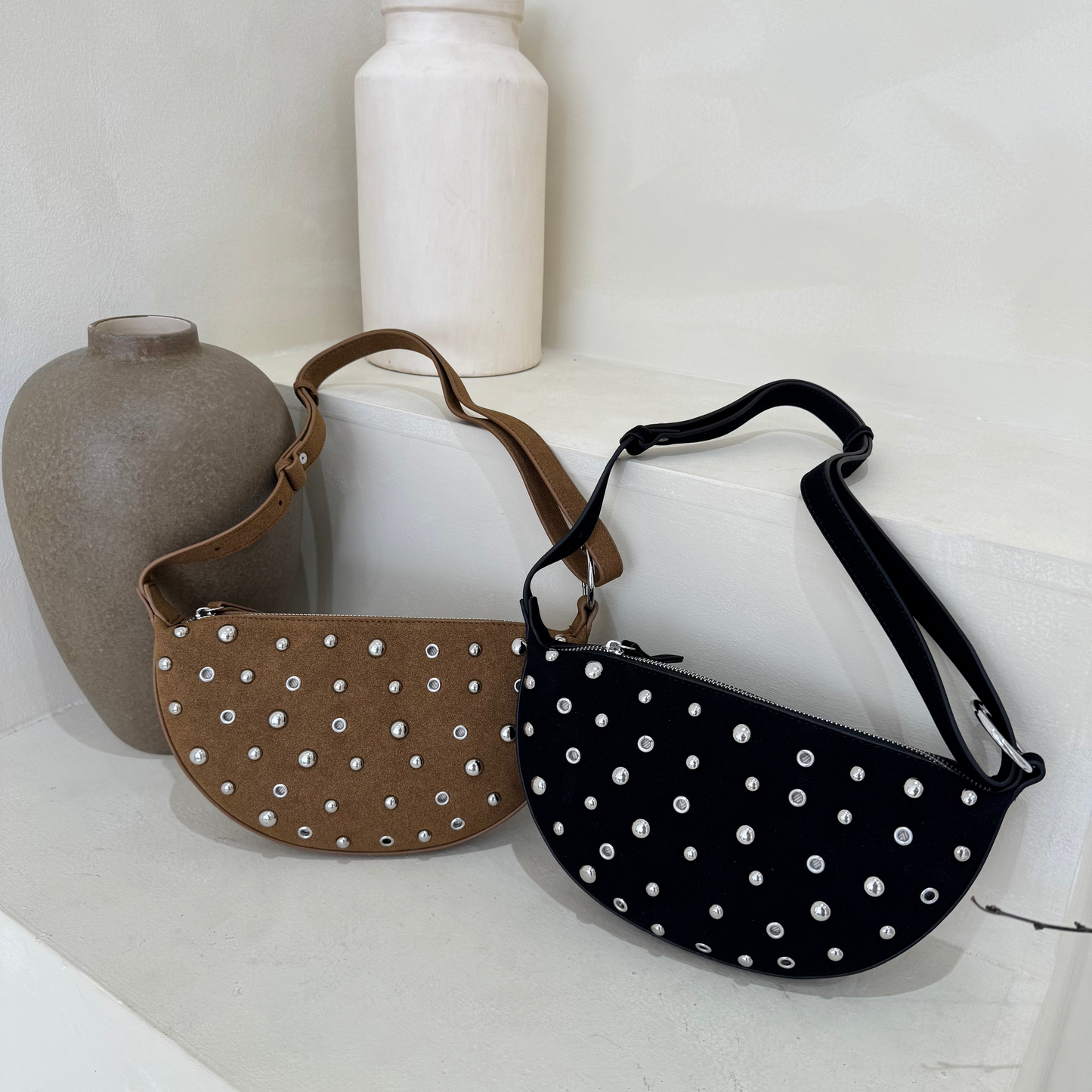 LEXIE Studded Shoulder Bag