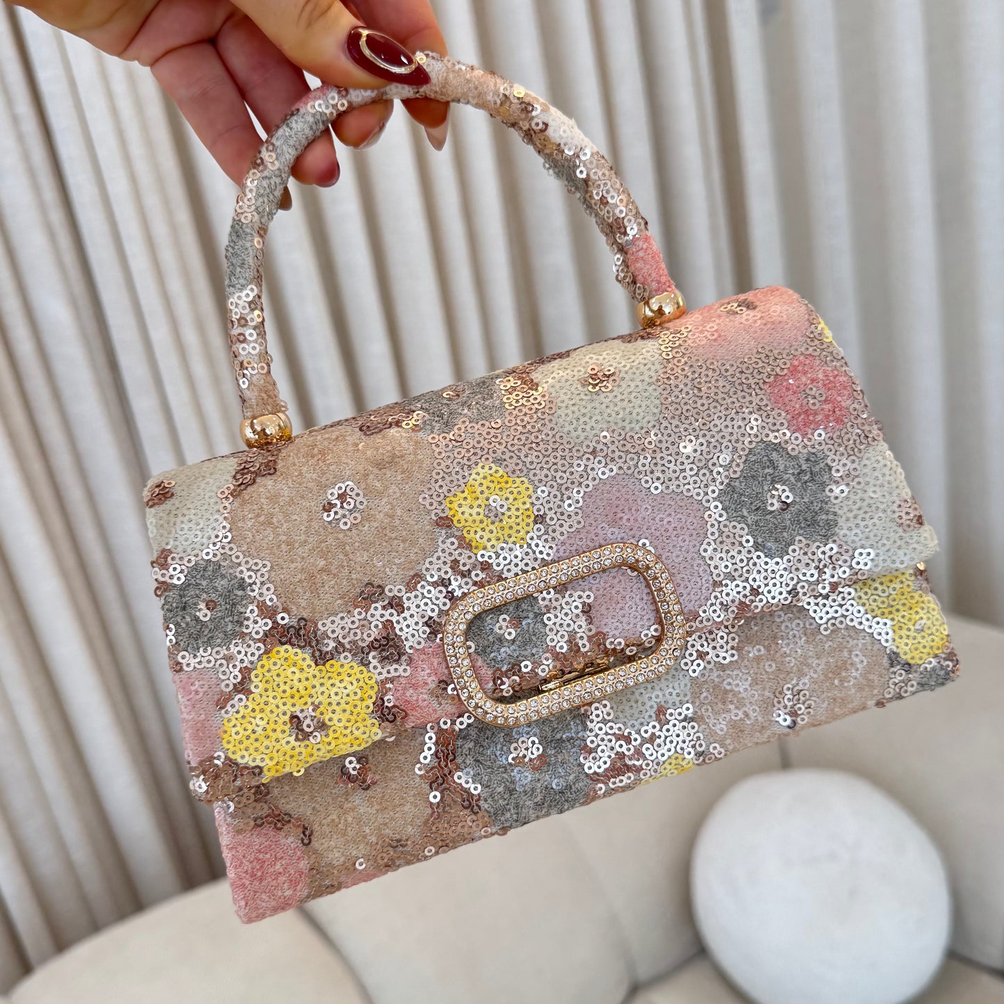 JASMINE Sequinned Fold Over Bag