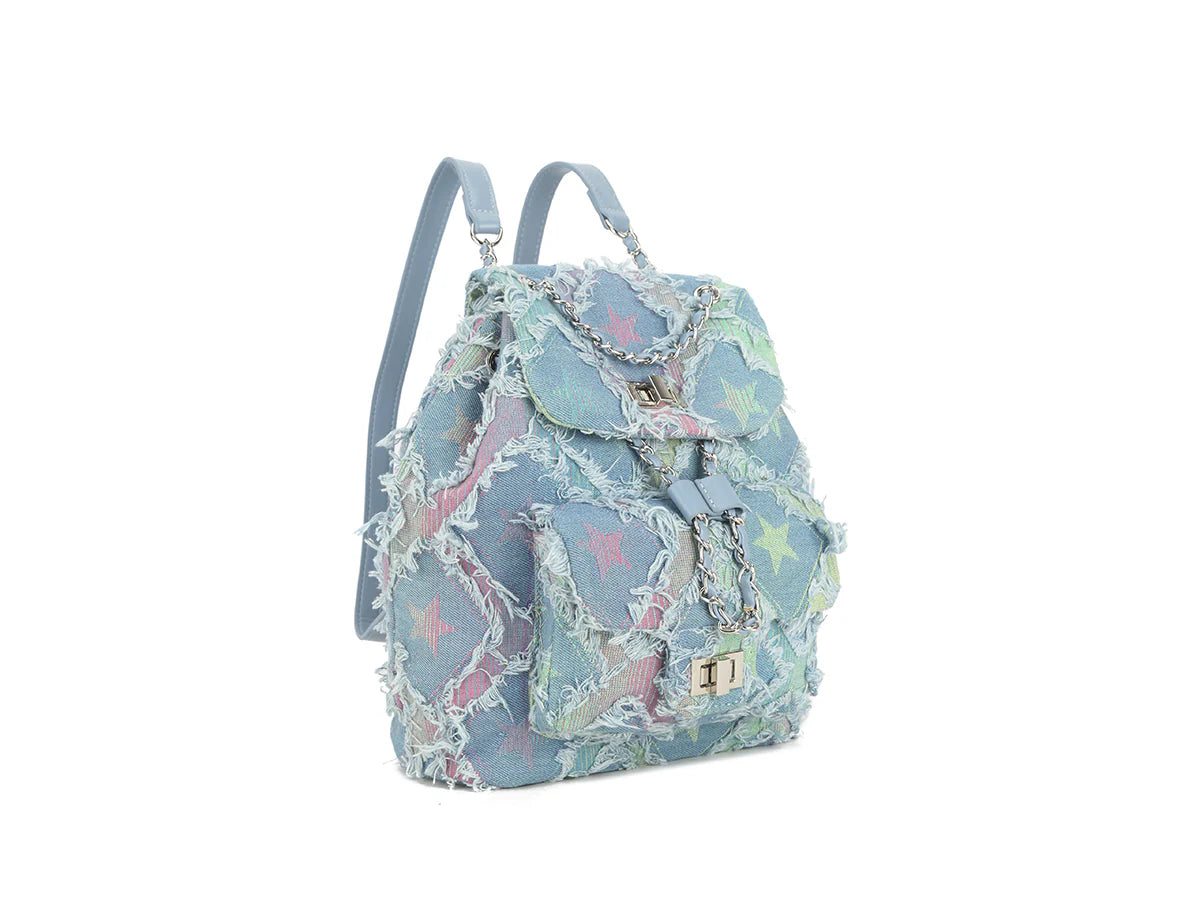 OLIVIA Star Denim Backpack