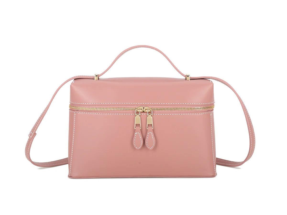 HANNAH Medium Zip Round Box Bag