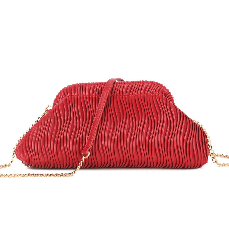 LAYLA Quilted Clutch Bag With Chain