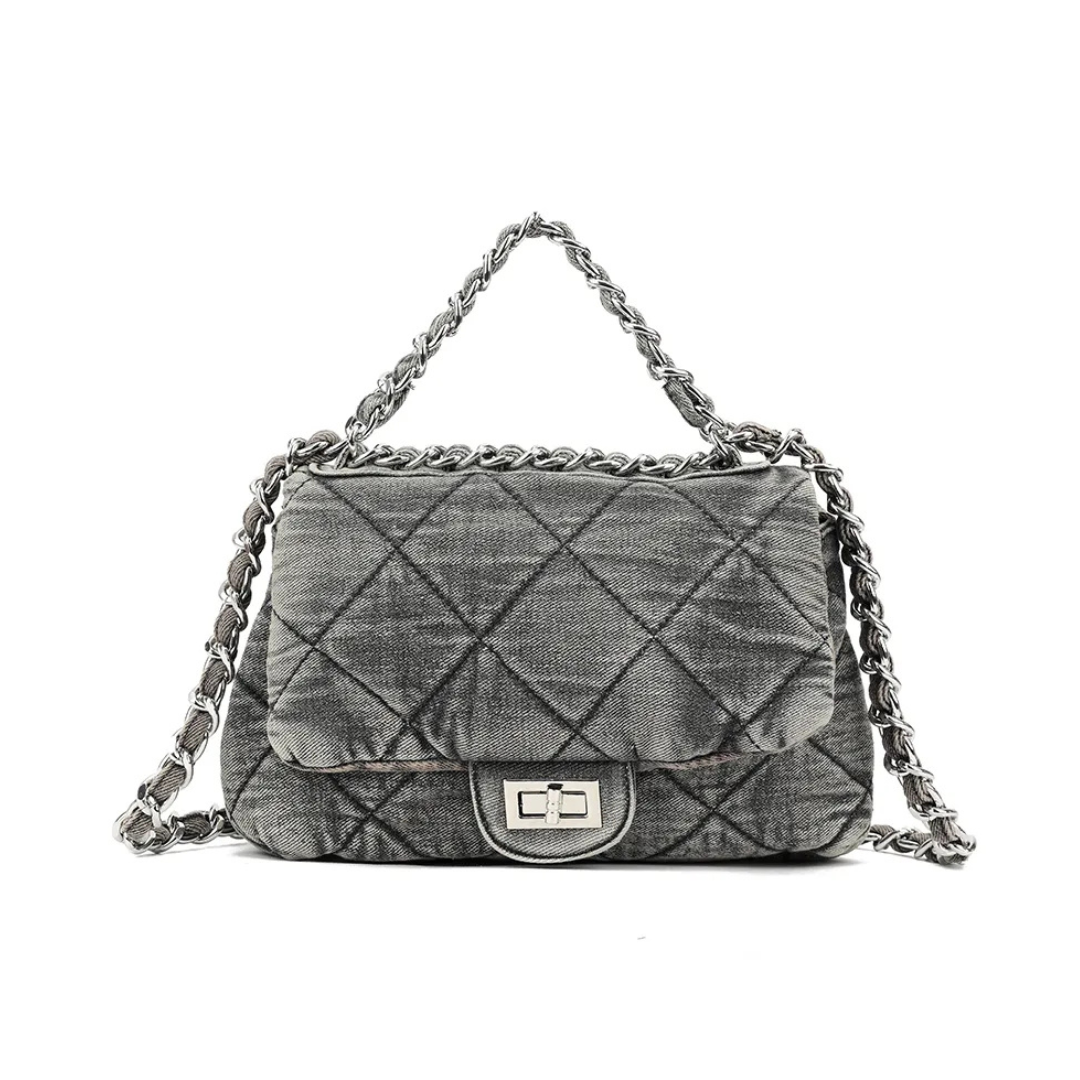 DUA Denim Quilted Bag