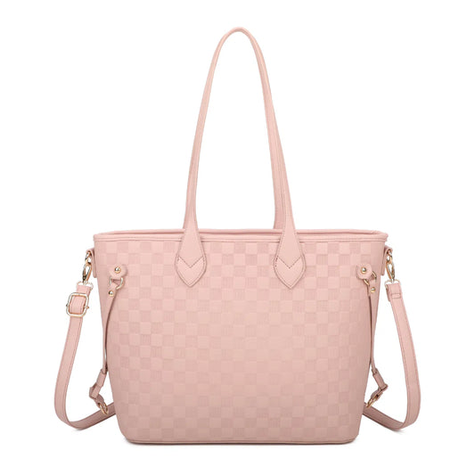 MADDIE Tote Bag With Square Print