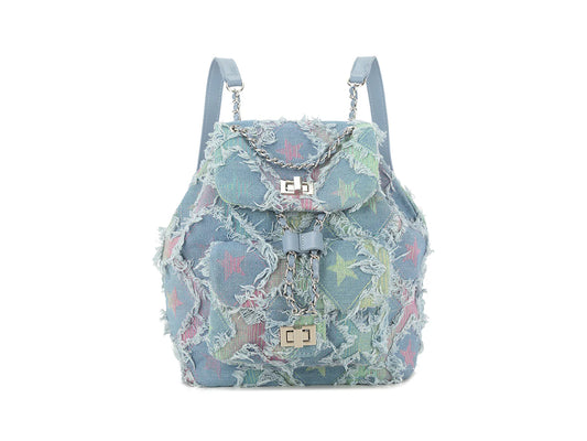 OLIVIA Star Denim Backpack