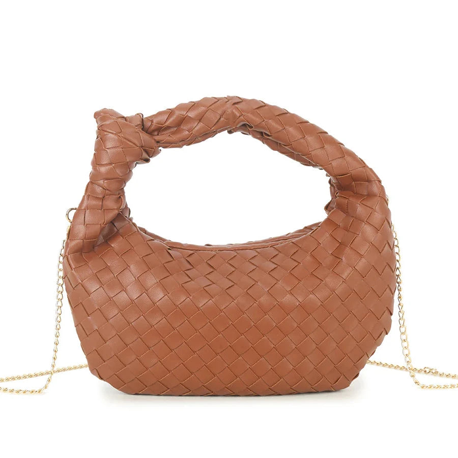 AVA Woven Knot Clutch Bag