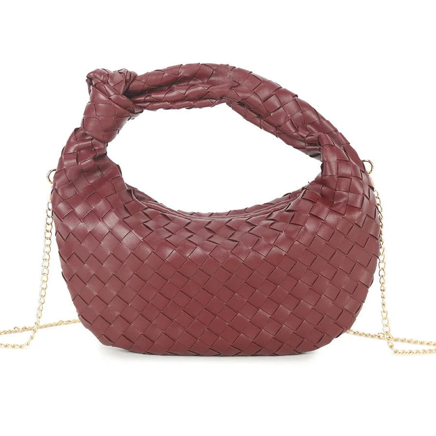 AVA Woven Knot Clutch Bag