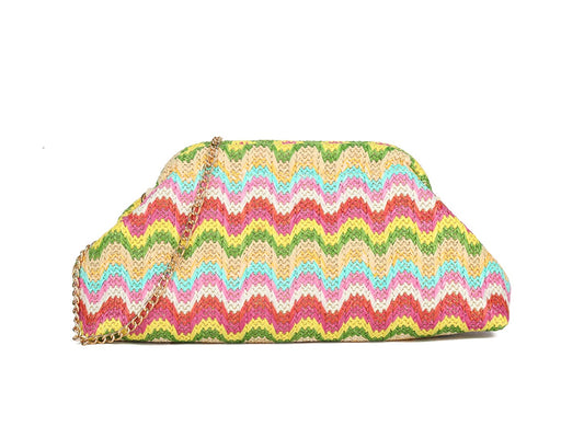 PHOEBE Straw Raffia Clutch Bag