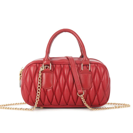 CLARA Quilted Bowler Bag With Chain