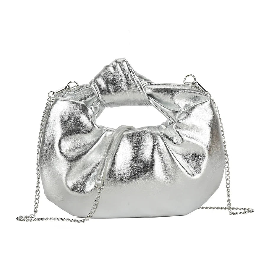 KATIE Ruched Knot Clutch Bag
